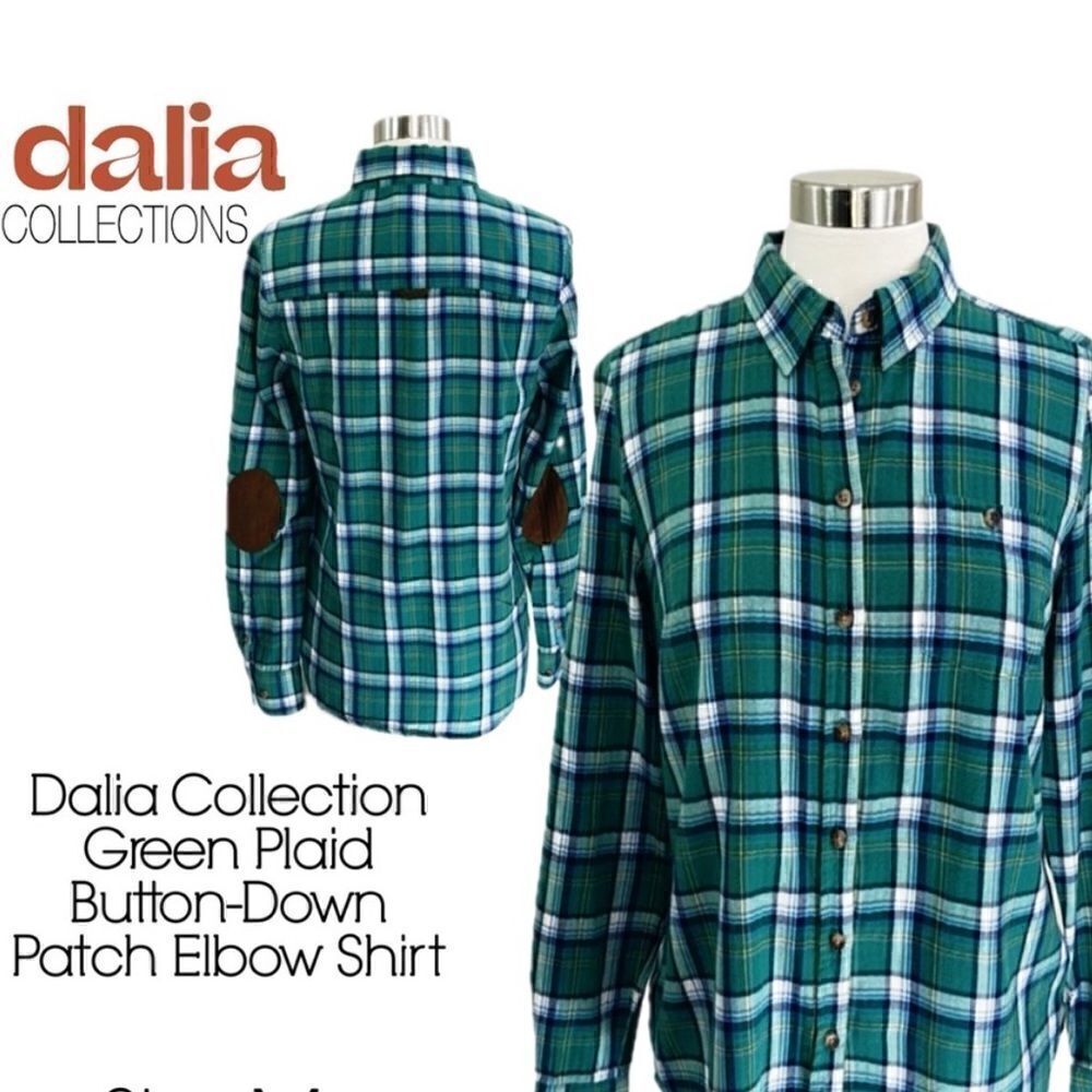 Duluth Dalia Plaid Button Down Patch Elbow Shirt
